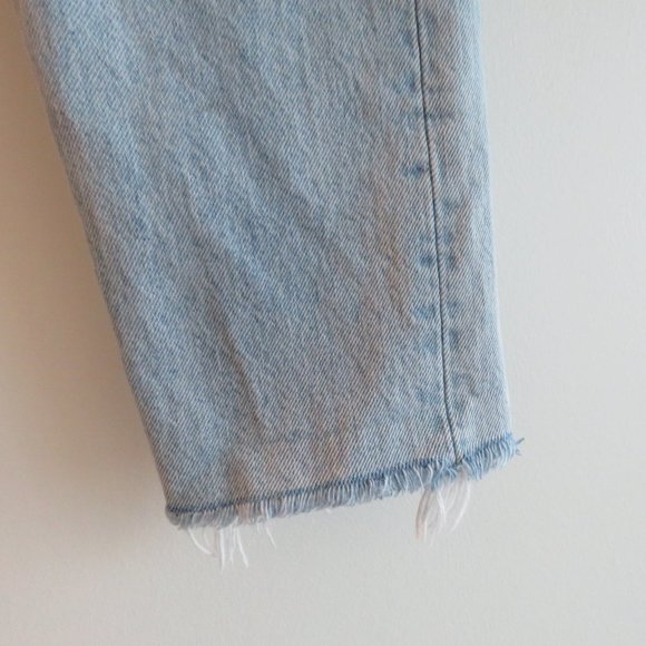 LEVI'S Wedgie Button Fly Light Wash Distressed Straight Leg Jeans - Size 27 - Picture 6 of 16